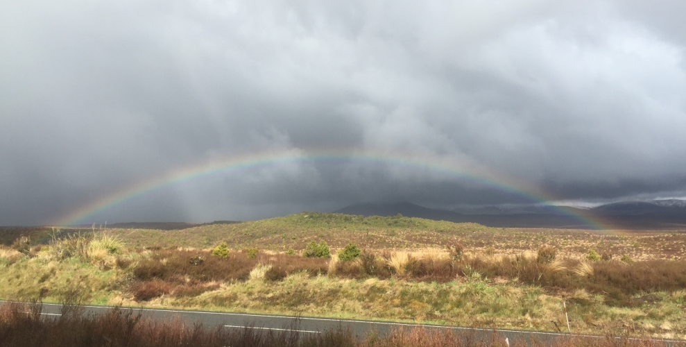 Tongariro National Park Rainbow